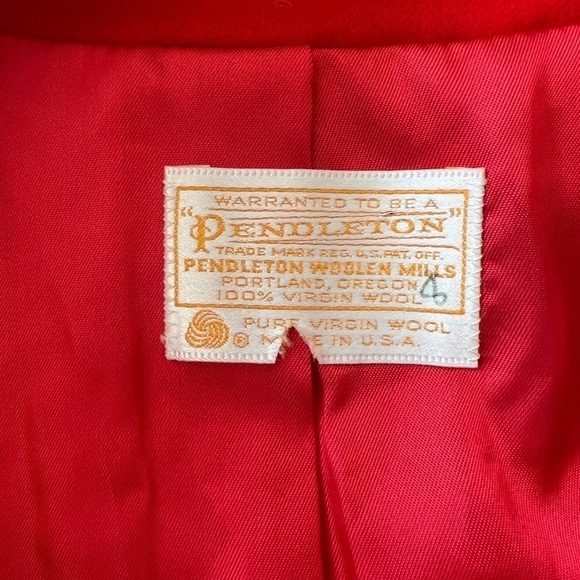 Vintage Pendleton 100% Wool Red Blazer - Picture 6 of 8